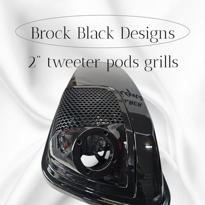14-24 Harley Davidson bag lid Speaker Grill Cover 2" tweeter