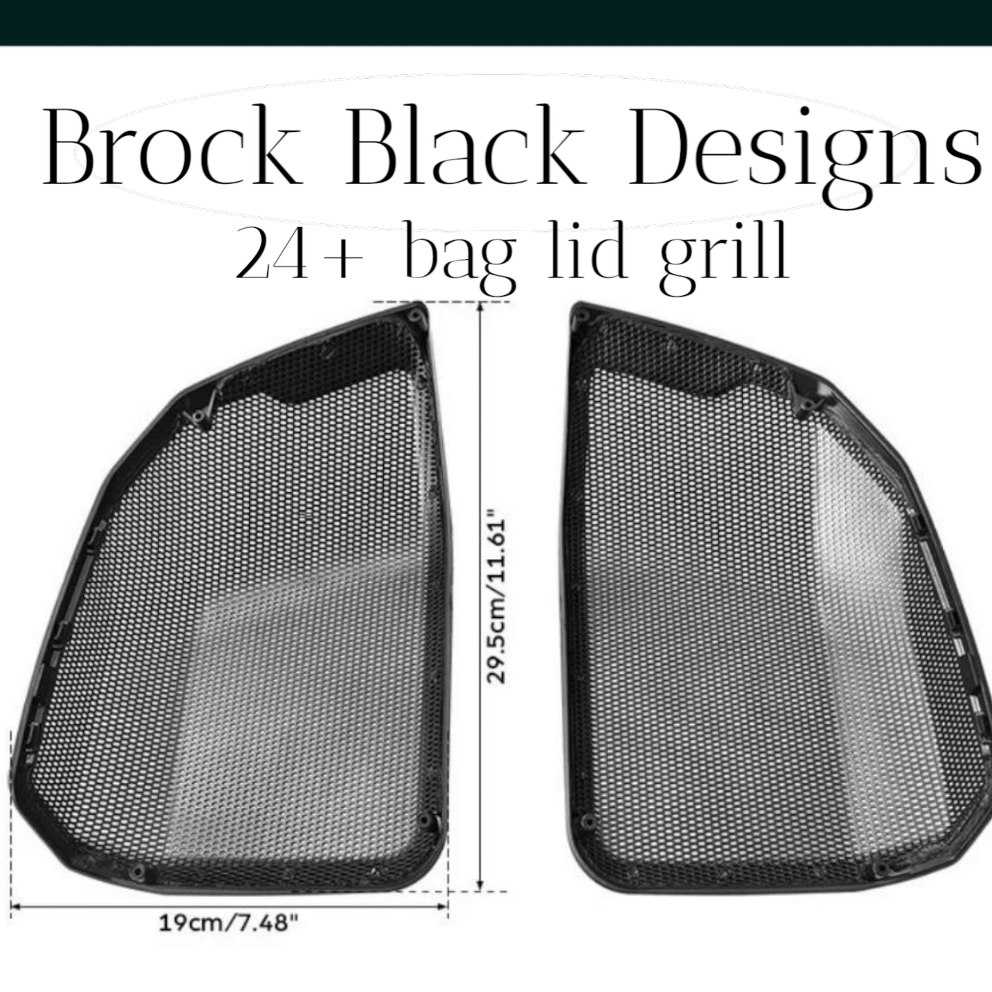 24+ Harley Davidson bag lid Speaker Grill Cover webbed skull