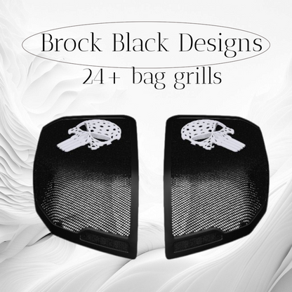 24+ Harley Davidson bag lid Speaker Grill Cover webbed punisher