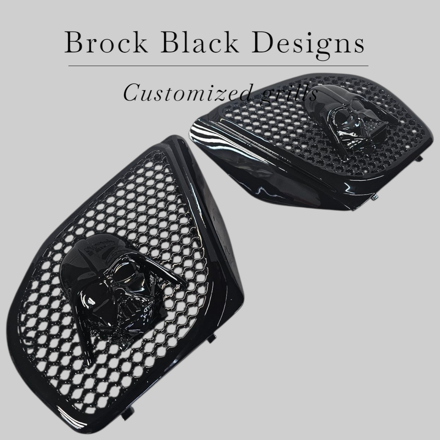 98 to 2024+ Road Glide 3D Vader speakers grill covers set