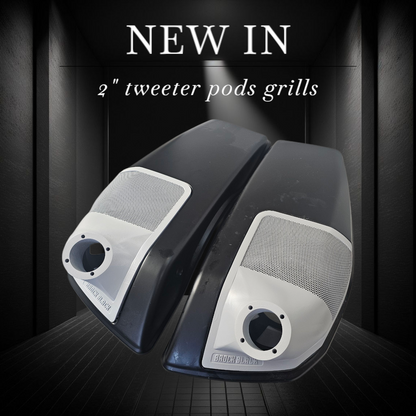 24+ Harley Davidson bag lid Speaker Grill Cover 2" tweeter
