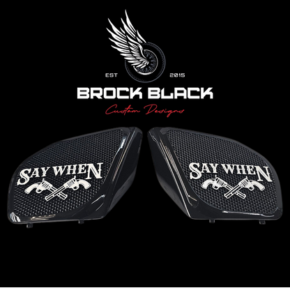 98 to 2024+ Road Glide 3D Say When speakers grill covers set