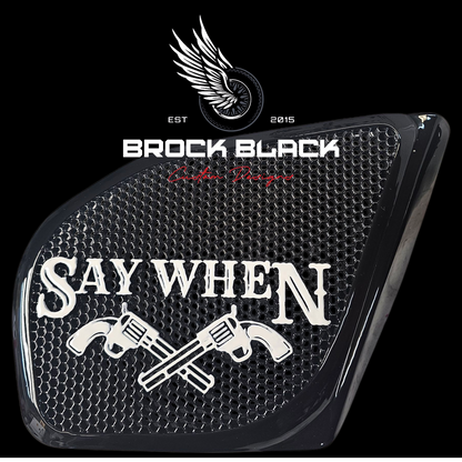 98 to 2024+ Road Glide 3D Say When speakers grill covers set