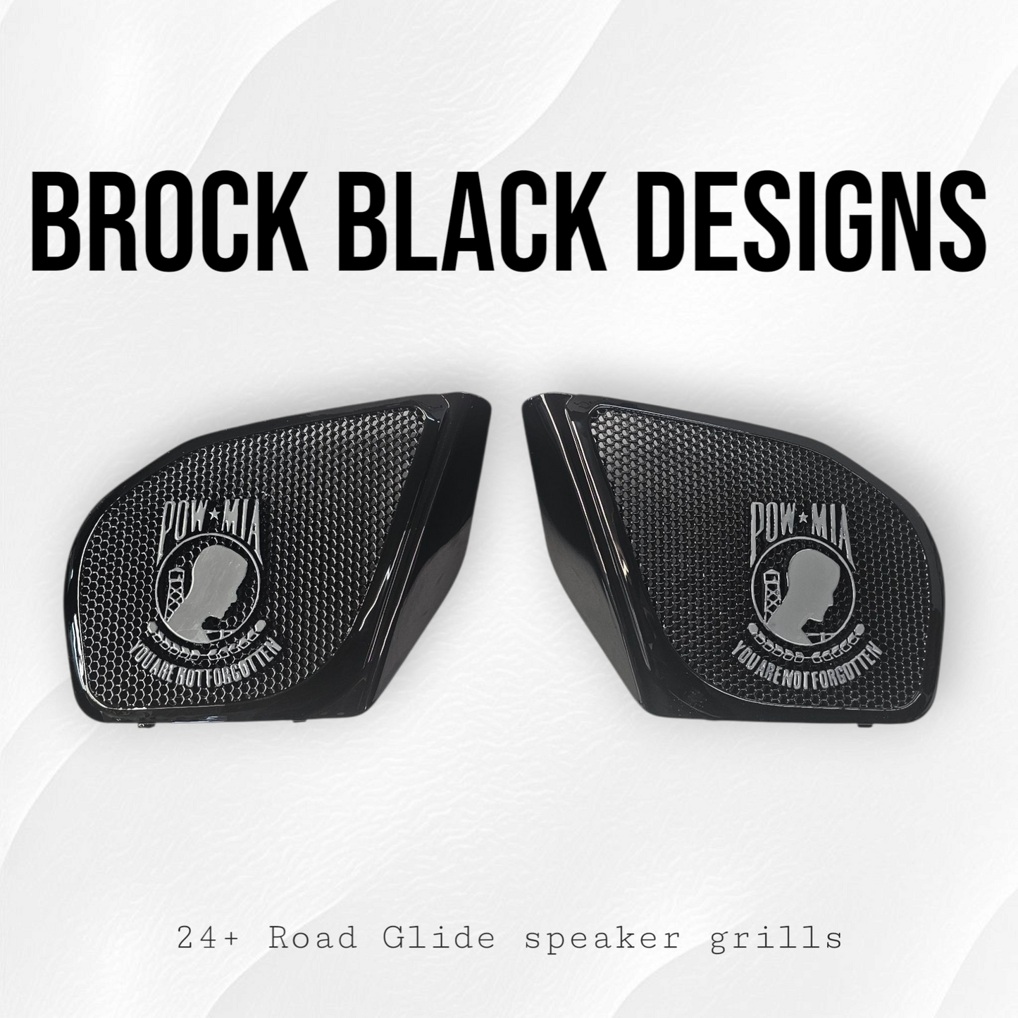 98-2024+ Road Glide 3D POW MIA TRIBUTE speakers grill covers set