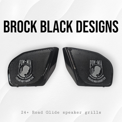 98-2024+ Road Glide 3D POW MIA TRIBUTE speakers grill covers set