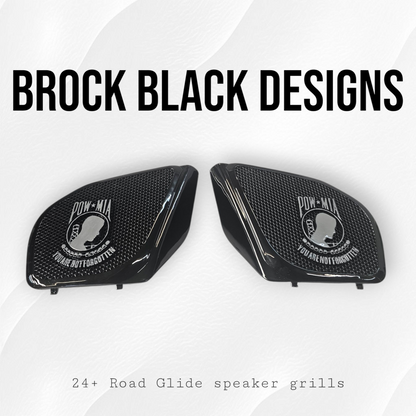 98-2024+ Road Glide 3D POW MIA TRIBUTE speakers grill covers set