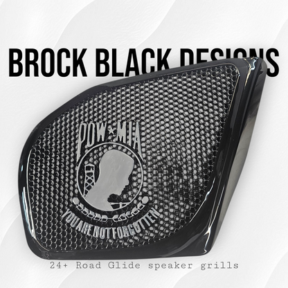 98-2024+ Road Glide 3D POW MIA TRIBUTE speakers grill covers set