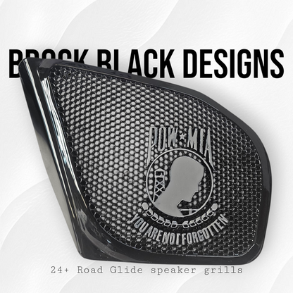98-2024+ Road Glide 3D POW MIA TRIBUTE speakers grill covers set