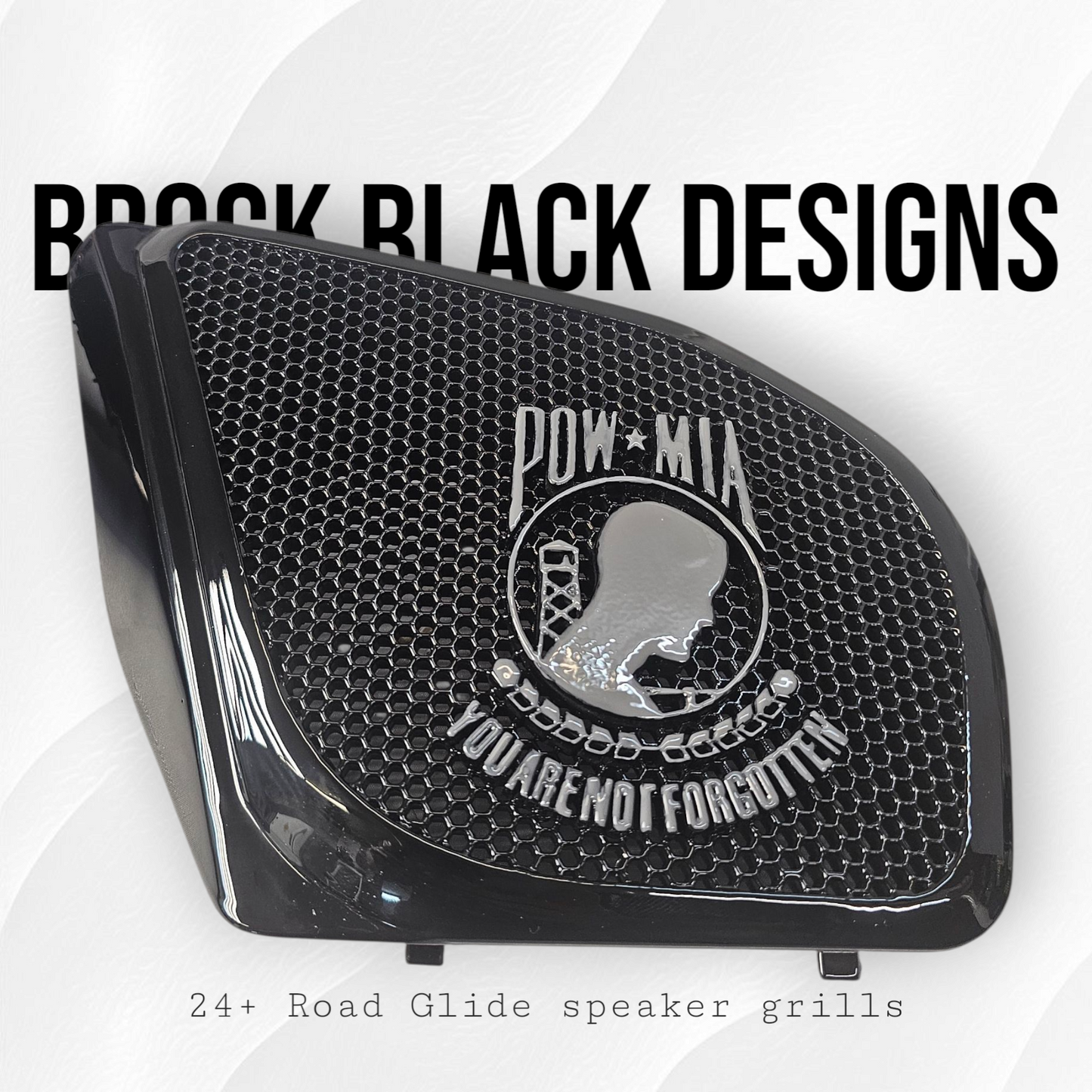 98-2024+ Road Glide 3D POW MIA TRIBUTE speakers grill covers set