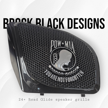 98-2024+ Road Glide 3D POW MIA TRIBUTE speakers grill covers set
