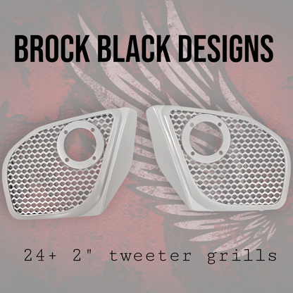 2024+ Road Glide with 2" tweeter speakers grill covers set