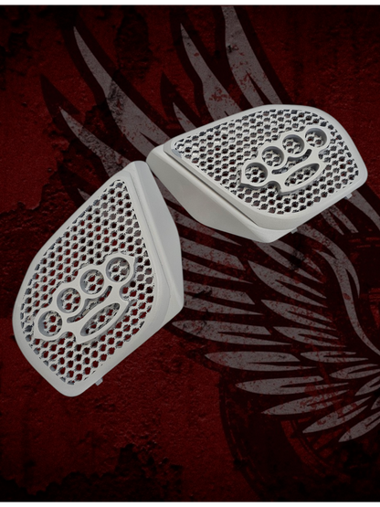 98-2024+ Road Glide 3D brass knuckles speakers grill covers set