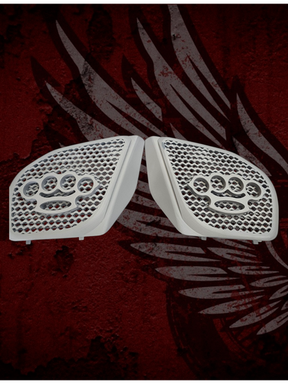 98-2024+ Road Glide 3D brass knuckles speakers grill covers set