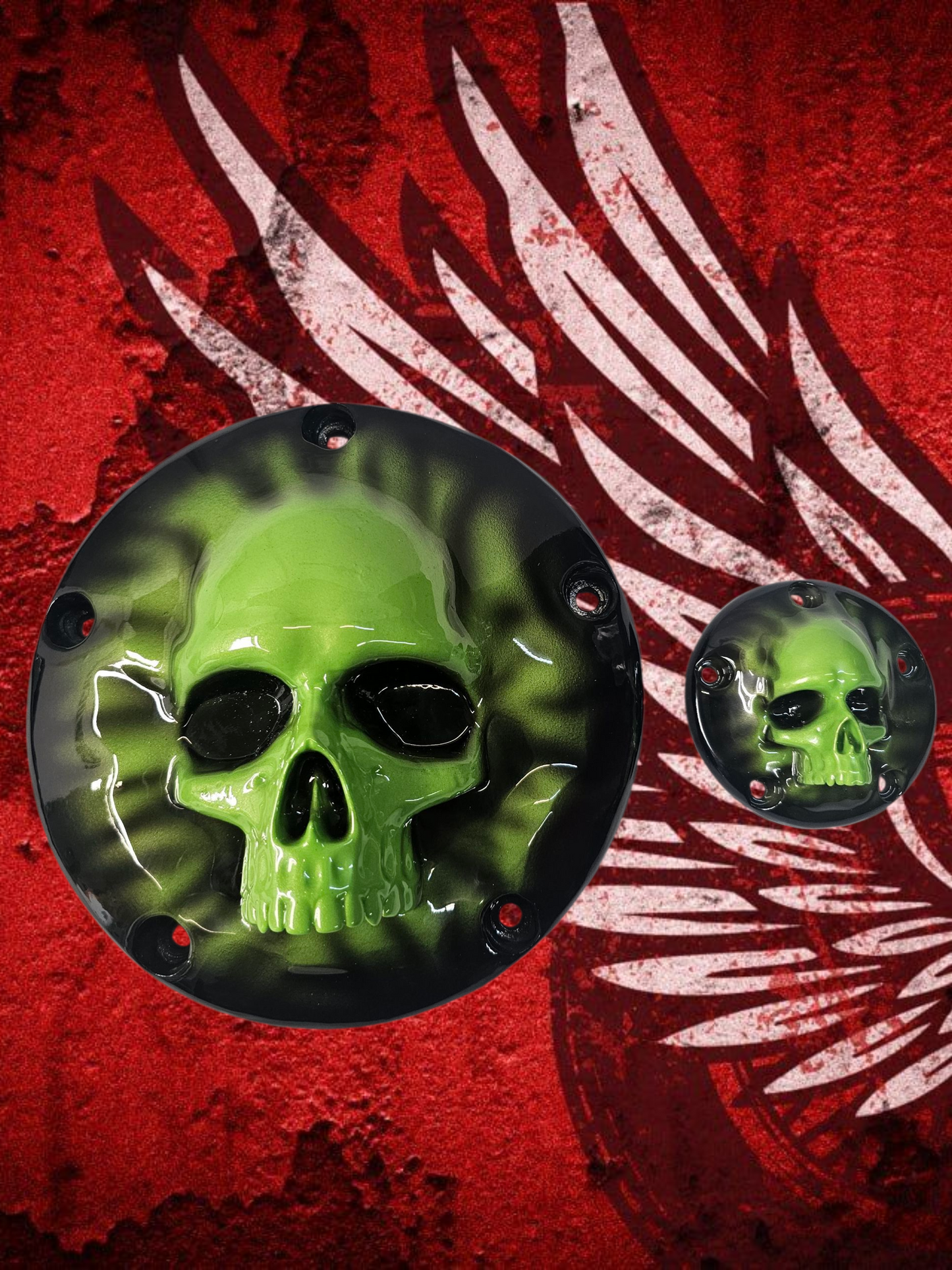 3D Ancient Skull derby and points cover