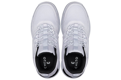 CALTO - Q394 - 3 Inches Taller (White/Black) - Basketball High-Top Sneakers