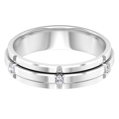 Natural Mens Diamond Band Ring with Certificate