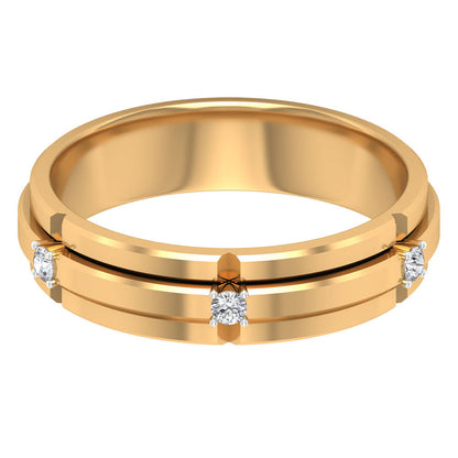 Natural Mens Diamond Band Ring with Certificate
