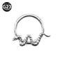 G23 Titanium Bee Septum Nose Ring Piercing Body Jewelry 16G Moon Segment Snake Clicker Helix  Ear Cartilage Heart Daith Hoop