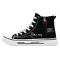Casual Canvas Shoes for Men, High Top Black Fashionable Spring, Summer, Autumn, Winter Youth Leisure Shoes.