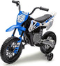 12V Kids Electric Dirt Bike with Training Wheels, Children Ride-on Motorcycle with Twist Grip Throttle,Music,3MPH Max Speed,