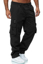 Men work pants, casual multi pocket tactical pants, outdoor sportswear, loose straight leg pants, long pants, plus size.