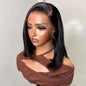 Straight 250% Density Short Bob 13x4 HD Lace Front Human Hair Wigs Women Prepluck Peruvian Lace Frontal Wig Glueless Closure Wig