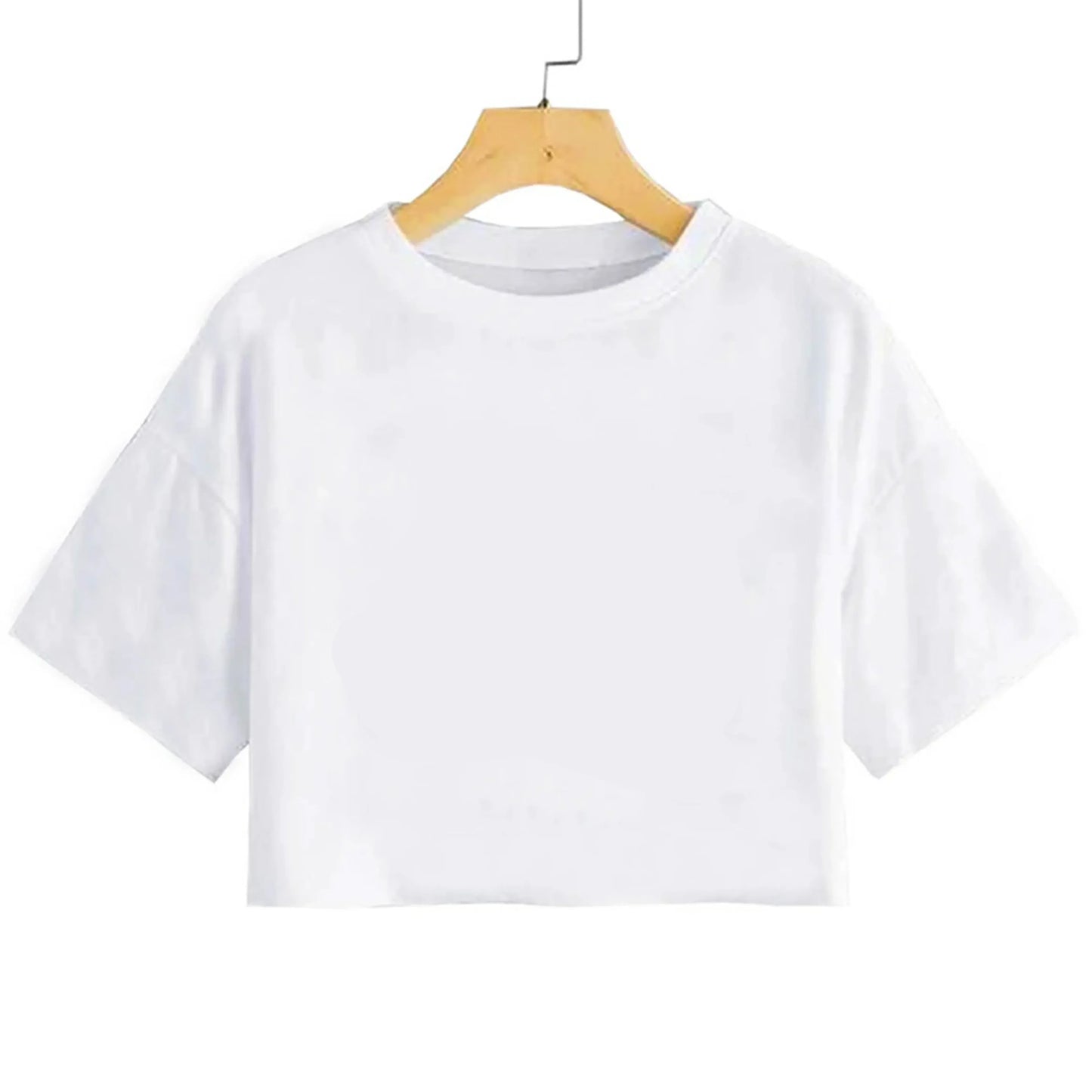 Simple Red Spider Printing Crop Tops Summer Women's ,Slim-fit T-Shirt Female Clothes.