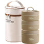 Portable Insulated Food Lunch Container Set, with Thermal Lunch Box, 3 Separate Stackable Lunch Containers.
