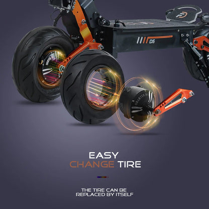 Obarter D5 Electric Scooter - 5000W, 70km/h Max Speed, Removable Battery