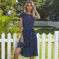 Summer Dresses For Women High Waist Midi Elegant Pleated Polka Dots , Dinner Party Vacation Dress.