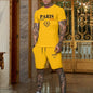 New Summer Men Fashion Short sleeved T-shirt and Shorts, 2-piece Set Sportswear  Casual Men Set.