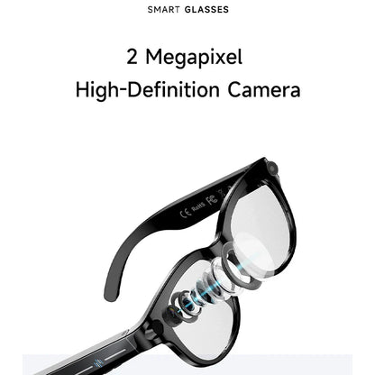 2026 AI Smart Glasses, 200W HD Camera, 1080P Translation, AI Voice Assistant, Music Playback, LED Flashlight Men Women Smart Glasses.