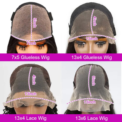 Pre Cut No Glue Water Wave 13x6 Bob Wigs Curly 7x5 Glueless Wig Human Hair Ready To Wear Lace Frontal Wigs For Women Pre Plucked
