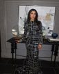Sahara Embellished Silver Beaded Modest Long Sleeve Dresses