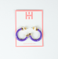 Purple with Pearls Hoop Earrings