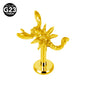 G23 Titanium Snake Bee Feather Labret Piercing 16G Internal Thread Earring Stud Cartilage Helix Body Jewelry