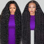 13X4 13X6 Deep Wave Hd Transparent Lace Front Wigs Pre Plucked 30 40 Inch Frontal Human Hair Curly Wig For Women 180 200 Density