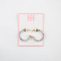 Silver Glitter Mini Hoop Earrings