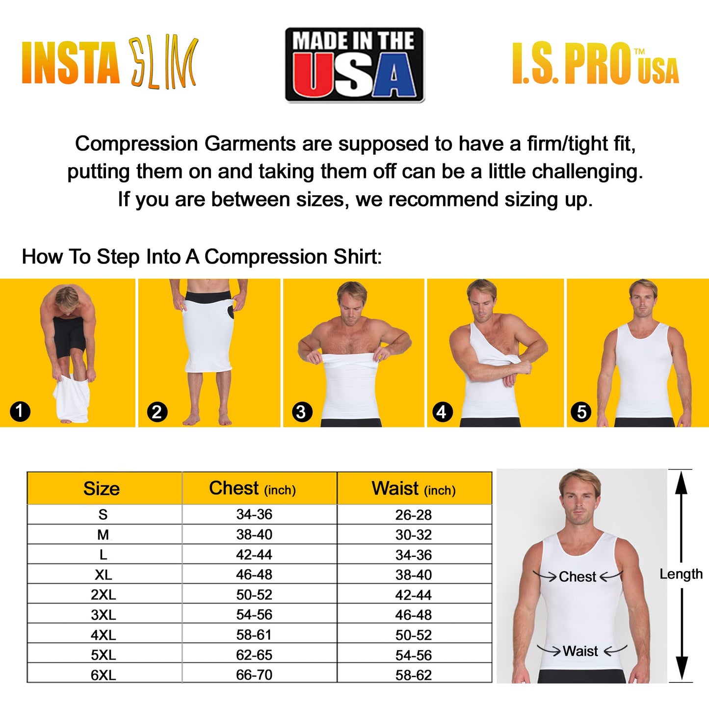 Insta Slim I.S.Pro USA Compression Muscle Tank Shapewear MS0001
