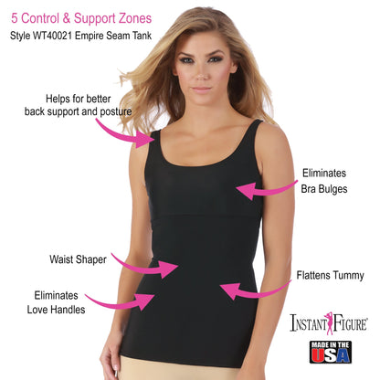 InstantFigure Plus Size Empire Seam Tank Top WT4061C