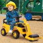 Toddler Ride on Car with Adjustable Roller and Under-Seat Storage-Yellow