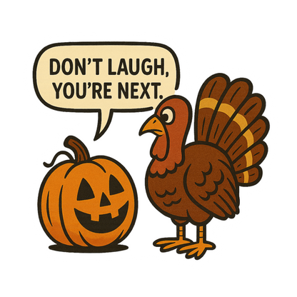 Funny Jack-O-Lantern Halloween Sticker "Don't Laugh..."