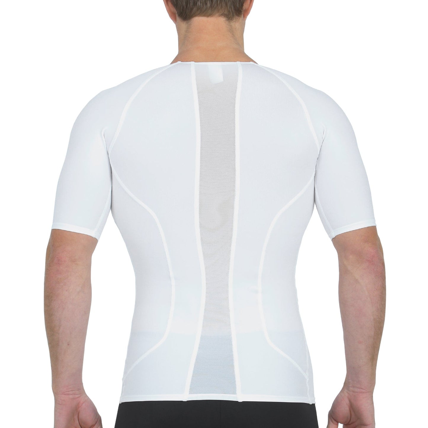 Insta Slim Compression Side & Back Power Mesh Panel V-Neck Shirt VS2307