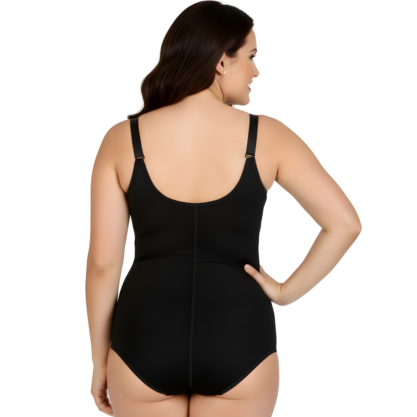 InstantFigure Plus Size Undersbust Brief with adj Bra Straps WBBS009C