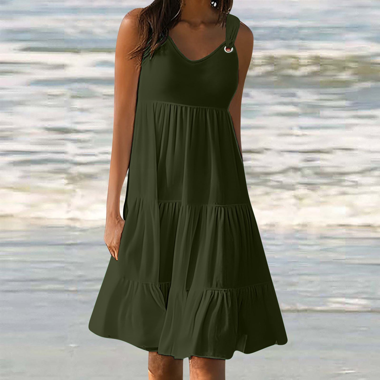 Casual Elegant Stitching Dress Women
