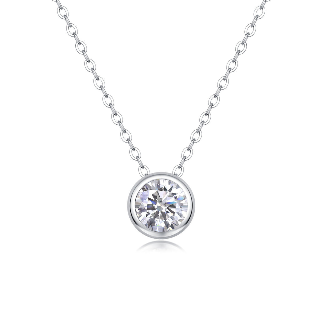 Moissanite Yis Style Horse Eye Pendant Necklace For Women