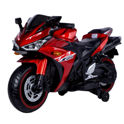 Kids Motorcycle,12V Motorcycle For Kids 3 4 5 6 Years Boys Girls 12v7ah Kids Motorcycle Ride On Toy With Training Wheels  Manual Throttle  Drive By Hand Lighting Wheels