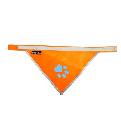 Orange Dog Bandana Neck Size 10 inch S Size Hi Visibility Reflective Blaze
