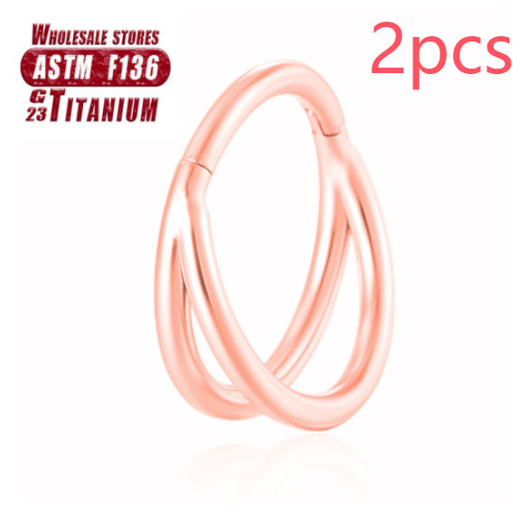 F136 Titanium Alloy Fork Nose Ring Human Body Puncture Ornament