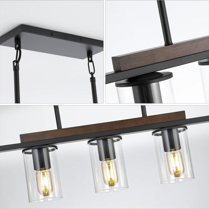 Farmhouse Black Linear Chandelier